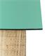 Lámpara de Mesa Rafia y Tejido Verde Agua | Serie VERÓNICA