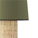 Lámpara de Mesa Rafia y Tejido Verde Oliva | Serie VERÓNICA