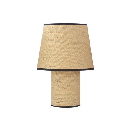 Lámpara de Mesa de Rafia en Color Beige | Serie MIRANDA