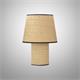 Lámpara de Mesa de Rafia en Color Beige | Serie MIRANDA