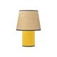 Lámpara de Mesa Mostaza y Rafia Beige | Serie NOELIA