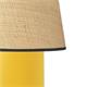 Lámpara de Mesa Mostaza y Rafia Beige | Serie NOELIA