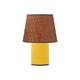 Lámpara de Mesa Mostaza y Rafia Terracota | Serie NOELIA