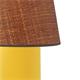 Lámpara de Mesa Mostaza y Rafia Terracota | Serie NOELIA