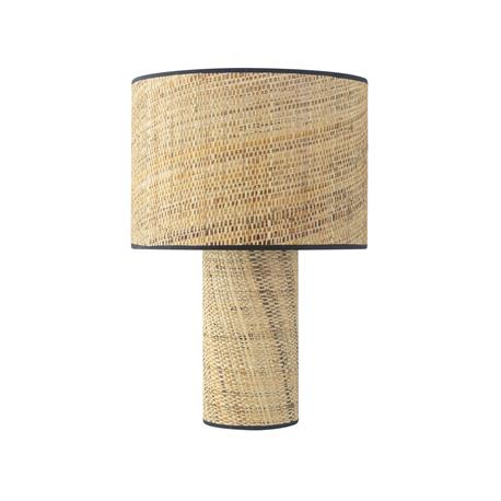 Lámpara de Mesa de Rafia Natural d30 | Serie CARLOTA