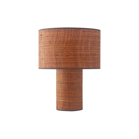 Lámpara de Mesa de Rafia Terracota d25 | Serie CARLOTA