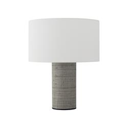 Lámpara de Mesa de Rafia Gris, 42cm | Serie CARLOTA II