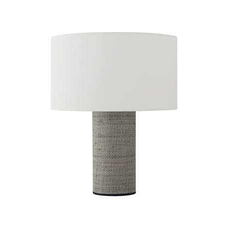 Lámpara de Mesa de Rafia Gris, 42cm | Serie CARLOTA II