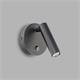 Aplique de Pared Negro con Lector LED de 3W | Serie LUISA