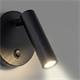 Aplique de Pared Negro con Lector LED de 3W | Serie LUISA