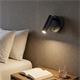 Aplique de Pared Negro con Lector LED de 3W | Serie LUISA
