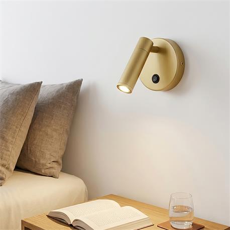 Aplique de Pared Oro con Lector LED de 3W | Serie LUISA