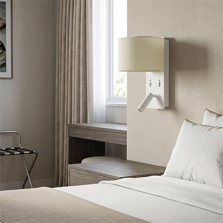 Aplique de Pared Blanco con Lector LED | Serie ÚRSULA