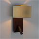 Aplique de Pared ÚRSULA Marrón con Lector LED C/P Blanca