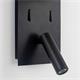 Aplique de Pared Negro con Lector LED | Serie ÚRSULA