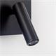 Aplique de Pared Negro con Lector LED | Serie ÚRSULA
