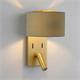 Aplique de Pared Oro con Lector LED | Serie ÚRSULA