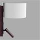 Aplique de Pared Marrón con Lector LED | Serie ÚRSULA