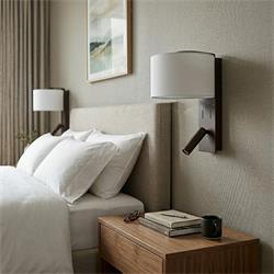 Aplique de Pared Marrón con Lector LED | Serie ÚRSULA
