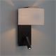 Aplique de Pared Negro con Lector LED | Serie ÚRSULA