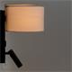 Aplique de Pared Negro con Lector LED | Serie ÚRSULA