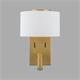 Aplique de Pared Oro con Lector LED | Serie ÚRSULA