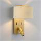 Aplique de Pared Oro con Lector LED | Serie ÚRSULA