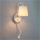 Aplique de Pared Blanco con USB y Lector LED | Serie NOEMÍ