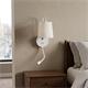 Aplique de Pared Blanco con USB y Lector LED | Serie NOEMÍ