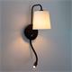 Aplique de Pared Negro con USB y Lector LED | Serie NOEMÍ
