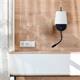 Aplique de Pared Negro con USB y Lector LED | Serie NOEMÍ