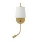 Aplique de Pared Oro con USB y Lector LED | Serie NOEMÍ