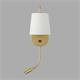 Aplique de Pared Oro con USB y Lector LED | Serie NOEMÍ