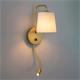 Aplique de Pared Oro con USB y Lector LED | Serie NOEMÍ