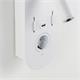 Aplique de Pared Blanco con USB y LED | Serie ÚRSULA II