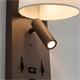 Aplique de Pared Marrón con USB y LED | Serie ÚRSULA II