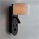 Aplique de Pared Negro con USB y LED | Serie ÚRSULA II