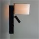Aplique de Pared Negro con USB y LED | Serie ÚRSULA II