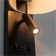 Aplique de Pared Negro con USB y LED | Serie ÚRSULA II