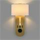Aplique de Pared Dorado con USB y LED | Serie ÚRSULA II