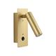 Aplique de Pared Oro con Lector LED de 3W | Serie VANESA