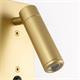 Aplique de Pared Oro con Lector LED de 3W | Serie VANESA