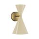 Aplique de Pared XENA Metal Beige Oro 2 Luces G9