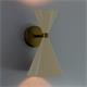 Aplique de Pared XENA Metal Beige Oro 2 Luces G9