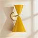 Aplique de Pared XENA Metal Mostaza Oro 2 Luces G9