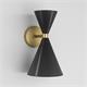 Aplique de Pared XENA Metal Negro Oro 2 Luces G9