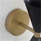 Aplique de Pared XENA Metal Negro Oro 2 Luces G9