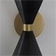 Aplique de Pared XENA Metal Negro Oro 2 Luces G9