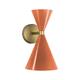 Aplique de Pared XENA Metal Terracota Oro 2 Luces G9