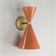 Aplique de Pared XENA Metal Terracota Oro 2 Luces G9